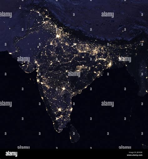 night india|india night satellite image.